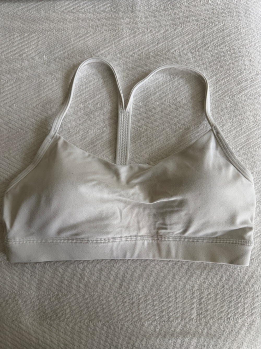 CRZ YOGA Cream T-Back Seamless Sports Bralette